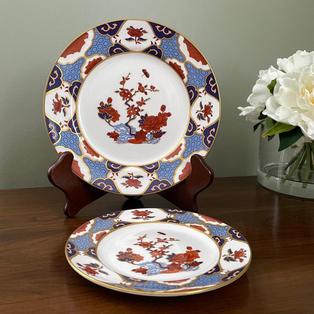 Vintage English Country Spode Bone China Shima Plates - Set of 2